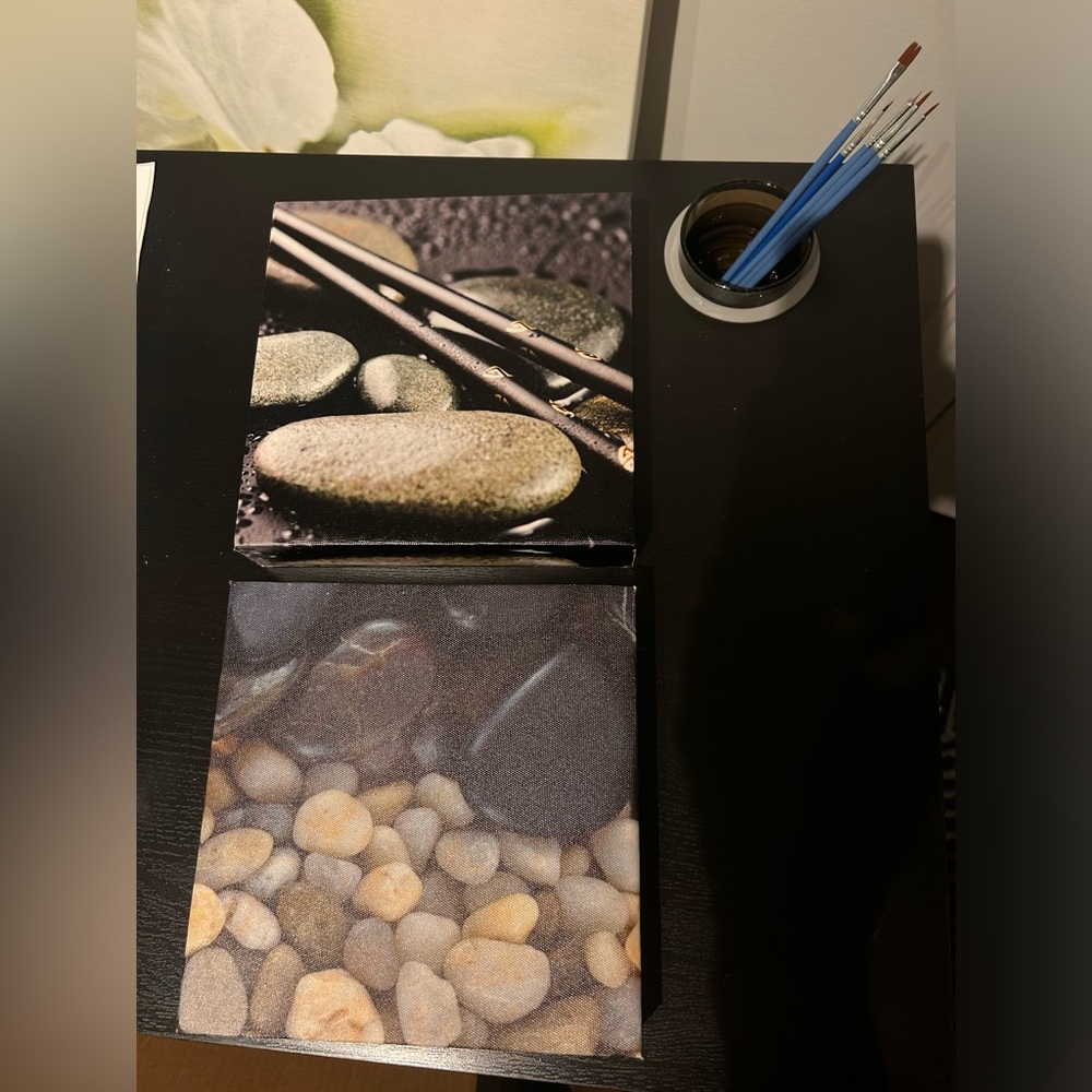Zen Stone Canvas Art - Set of 2 Wall Decor